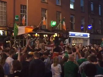 Irish fans take to the streets...